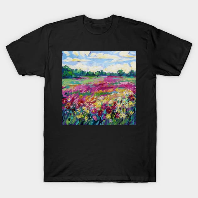 Wildflowers in Bloom T-Shirt by EveiArt